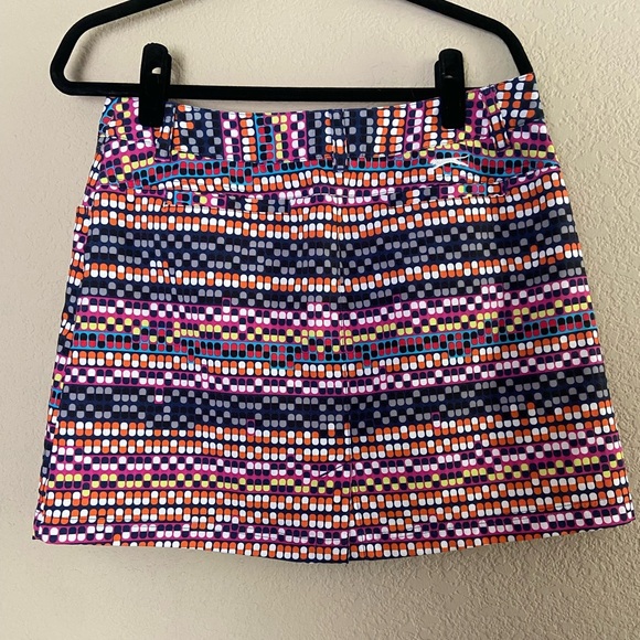 Slanzenger Activewear Golf Tennis Geometric Print Pull On Skirt Skort Sz 6 - Picture 2 of 7